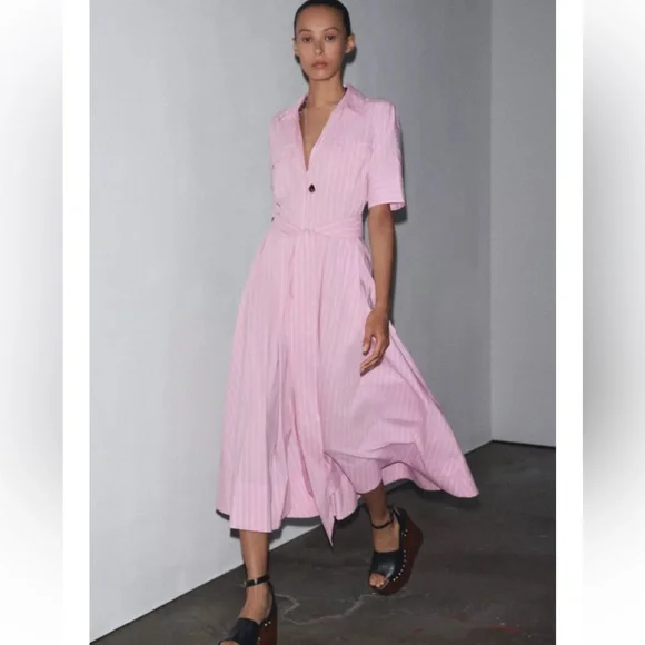 Zara ZW Collection Poplin Shirt Dress - Picture 9 of 16